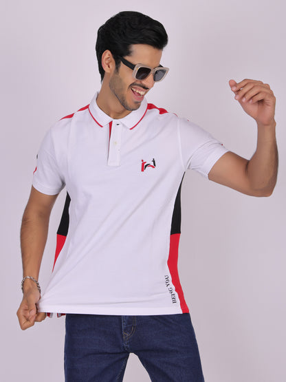 Classic White Cotton  Polo T-Shirt for Men Being Flawless