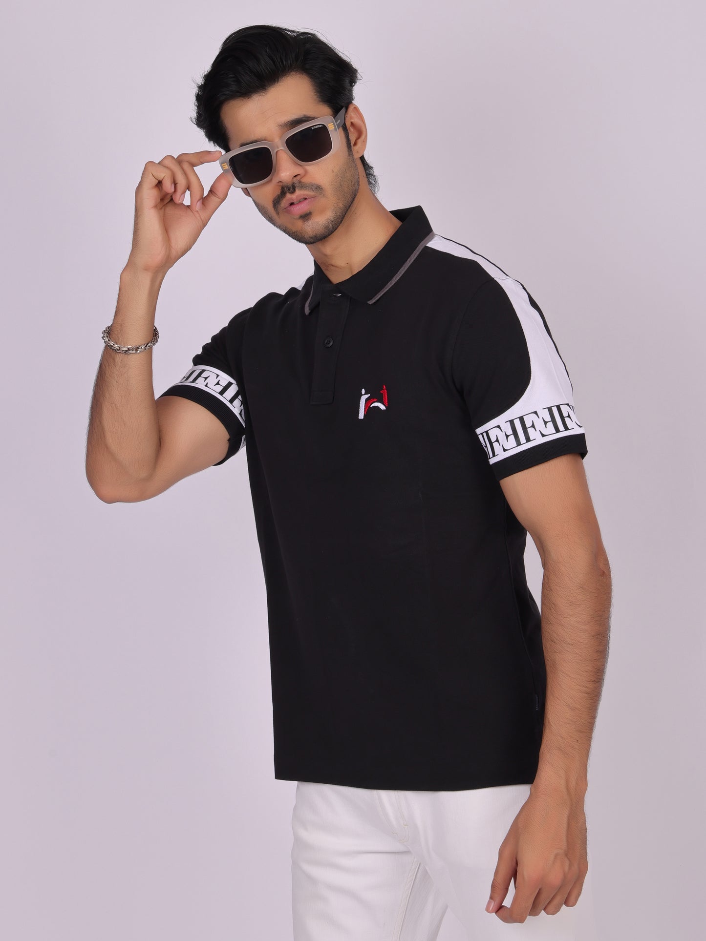 Men's Black Cotton Polo T-shirt - Casual, Comfortable, Versatile Being Flawless