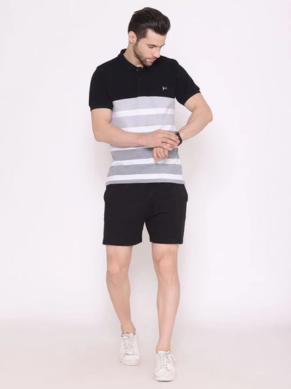 Flawless Men Organic Black Polo T-Shirt  | Slate Being Flawless