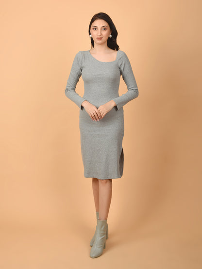 Flawless Women Cut-Out Grey Dress | COVERUP