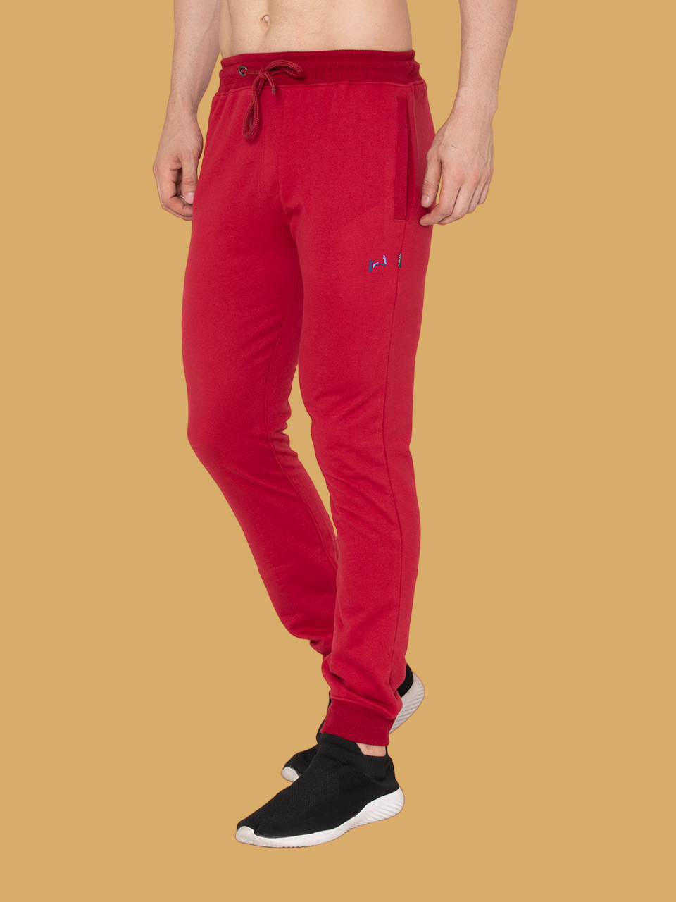 Flawless Men Red Solid Jogger Being Flawless