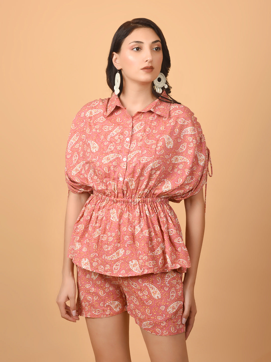Flawless Women Pink Printed Co-Ord Sets | AMAYRA Being Flawless