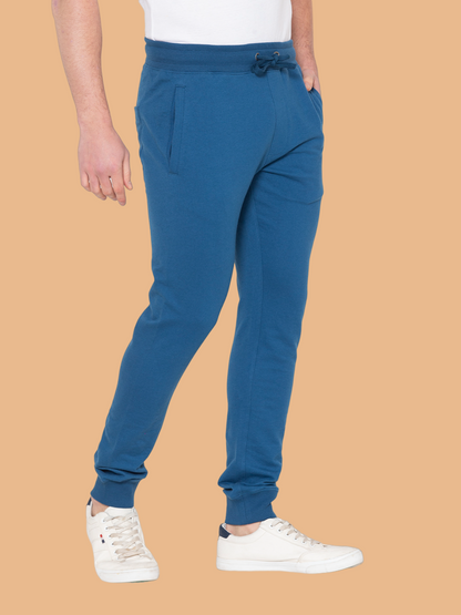 Flawless Men's Solid Blue Jogger Being Flawless