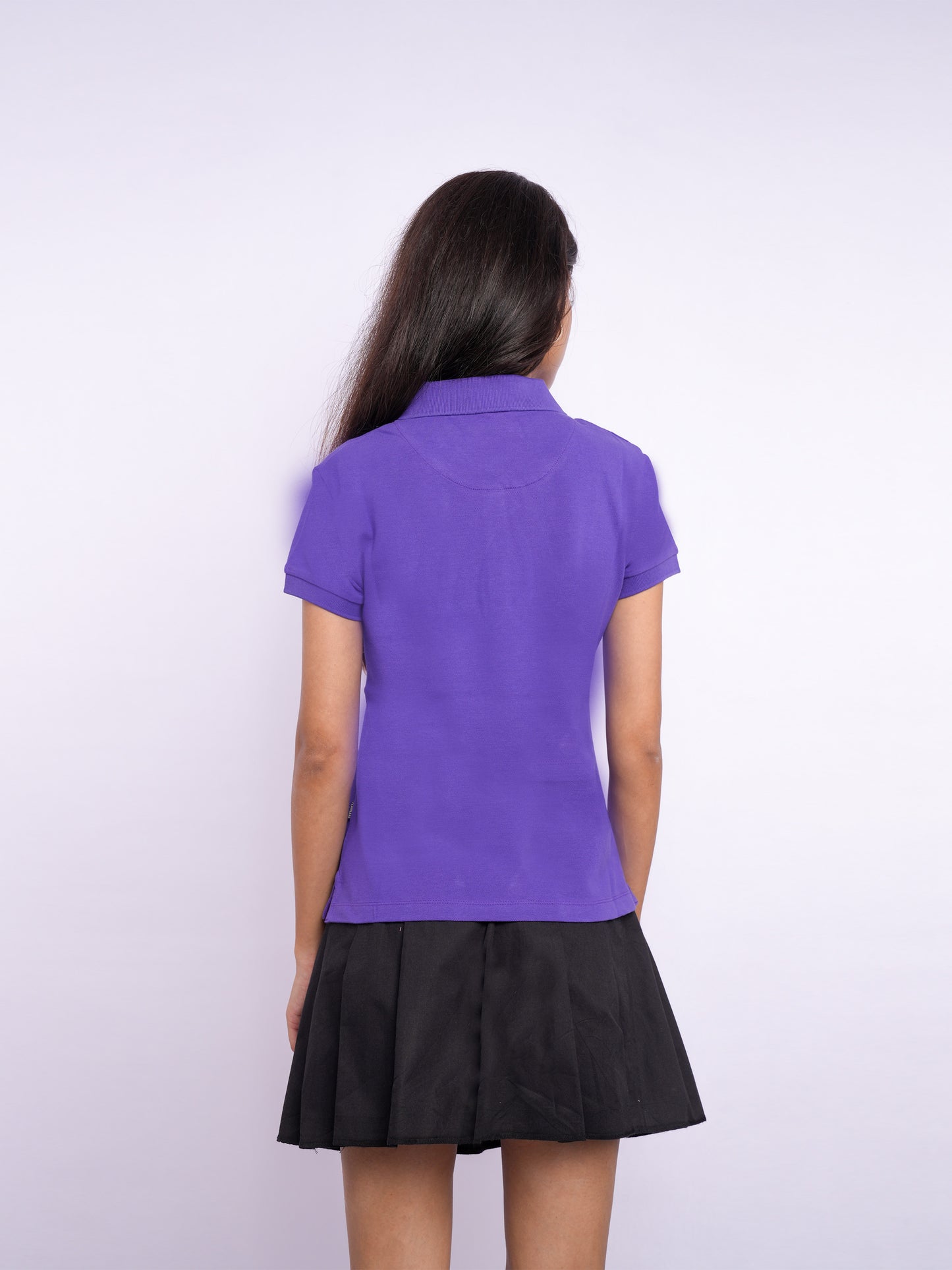 Flawless Women Purple Push Organic Polo T-Shirt Being Flawless