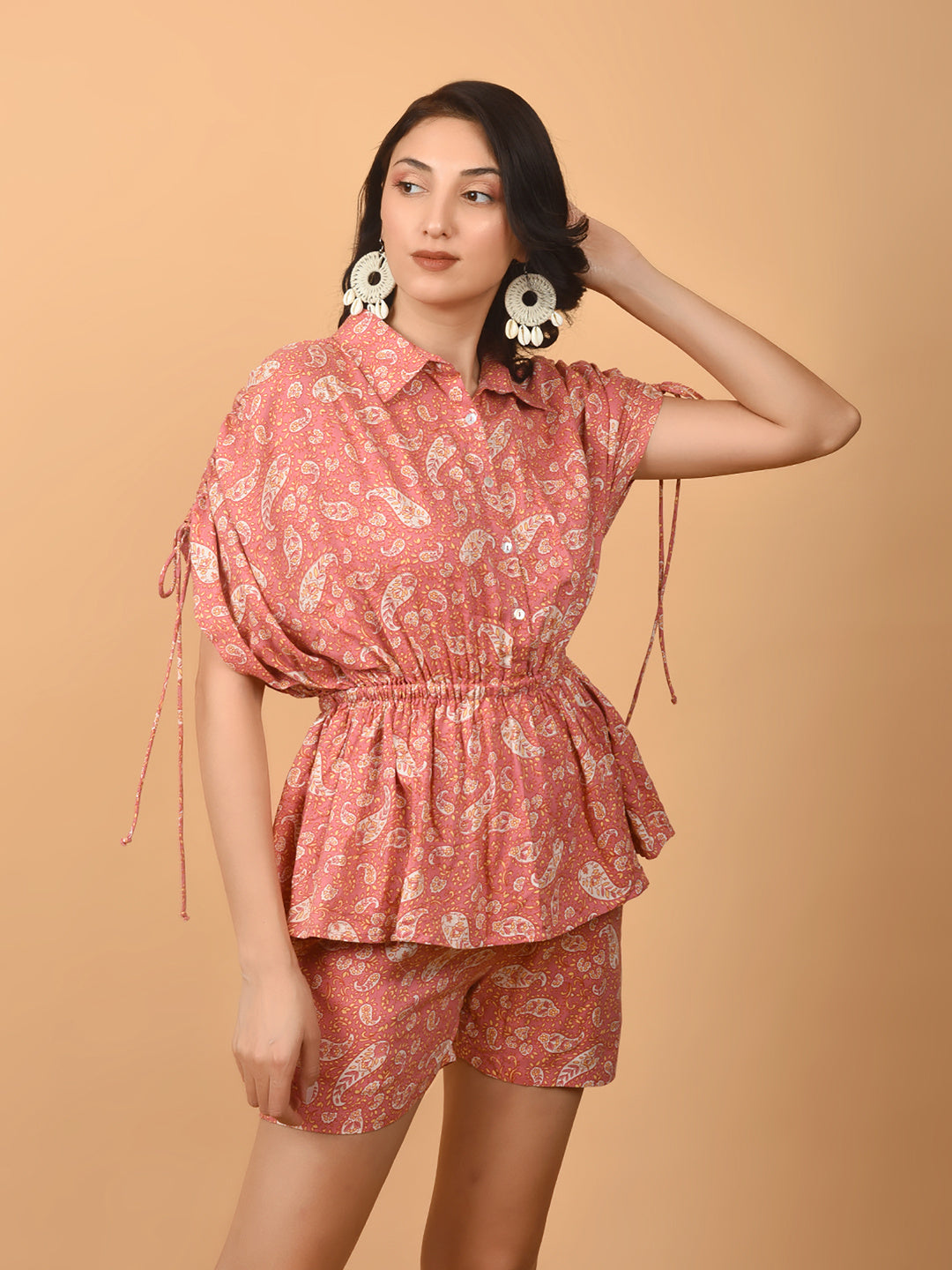 Flawless Women Pink Printed Co-Ord Sets | AMAYRA Being Flawless