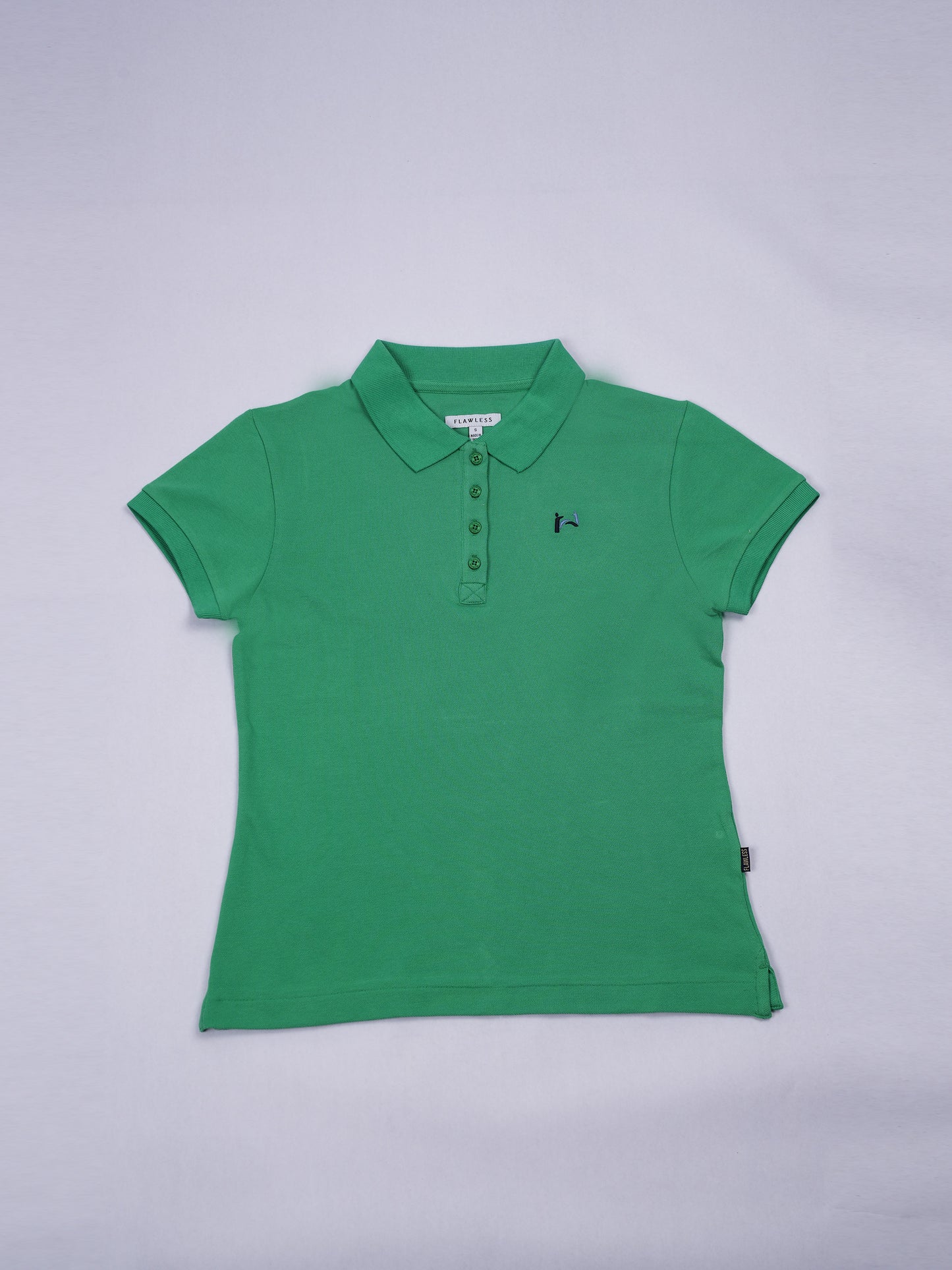 Flawless Women Guava Green Organic Polo T-Shirt Being Flawless