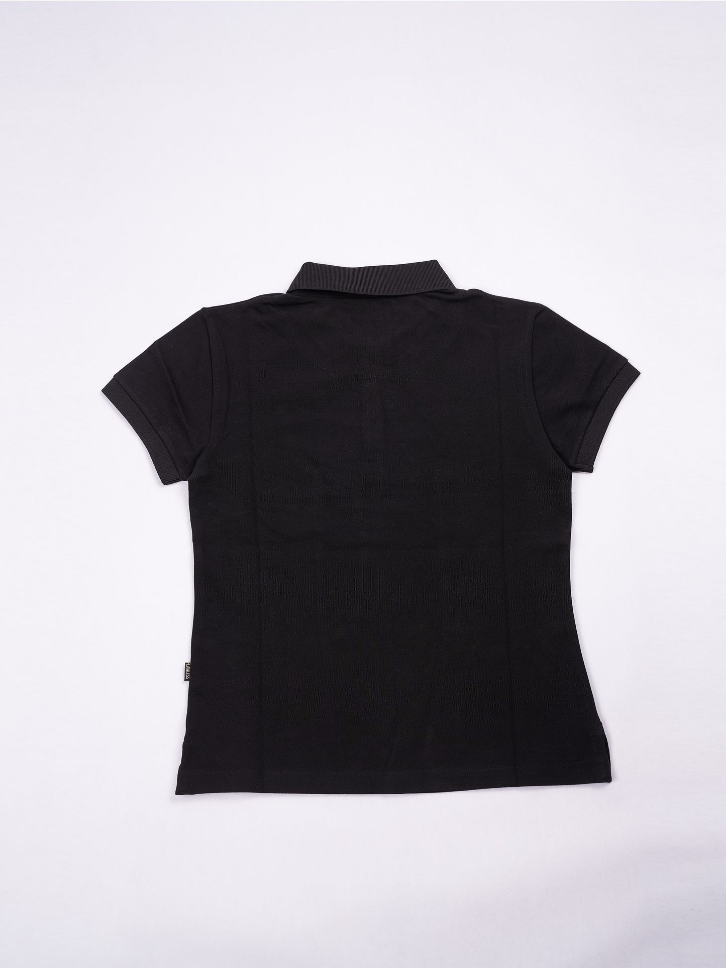 Flawless Women Black Bum Organic Polo T-Shirt Being Flawless