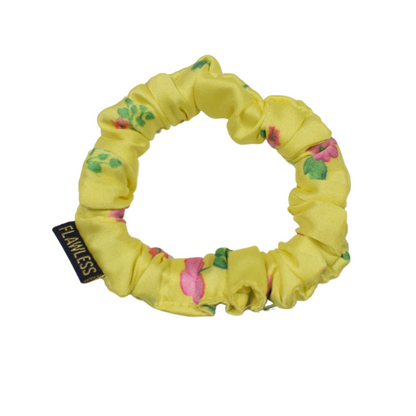 Flawless Pack Of 2 Yellow Satin Scrunchies for Any Style Being Flawless