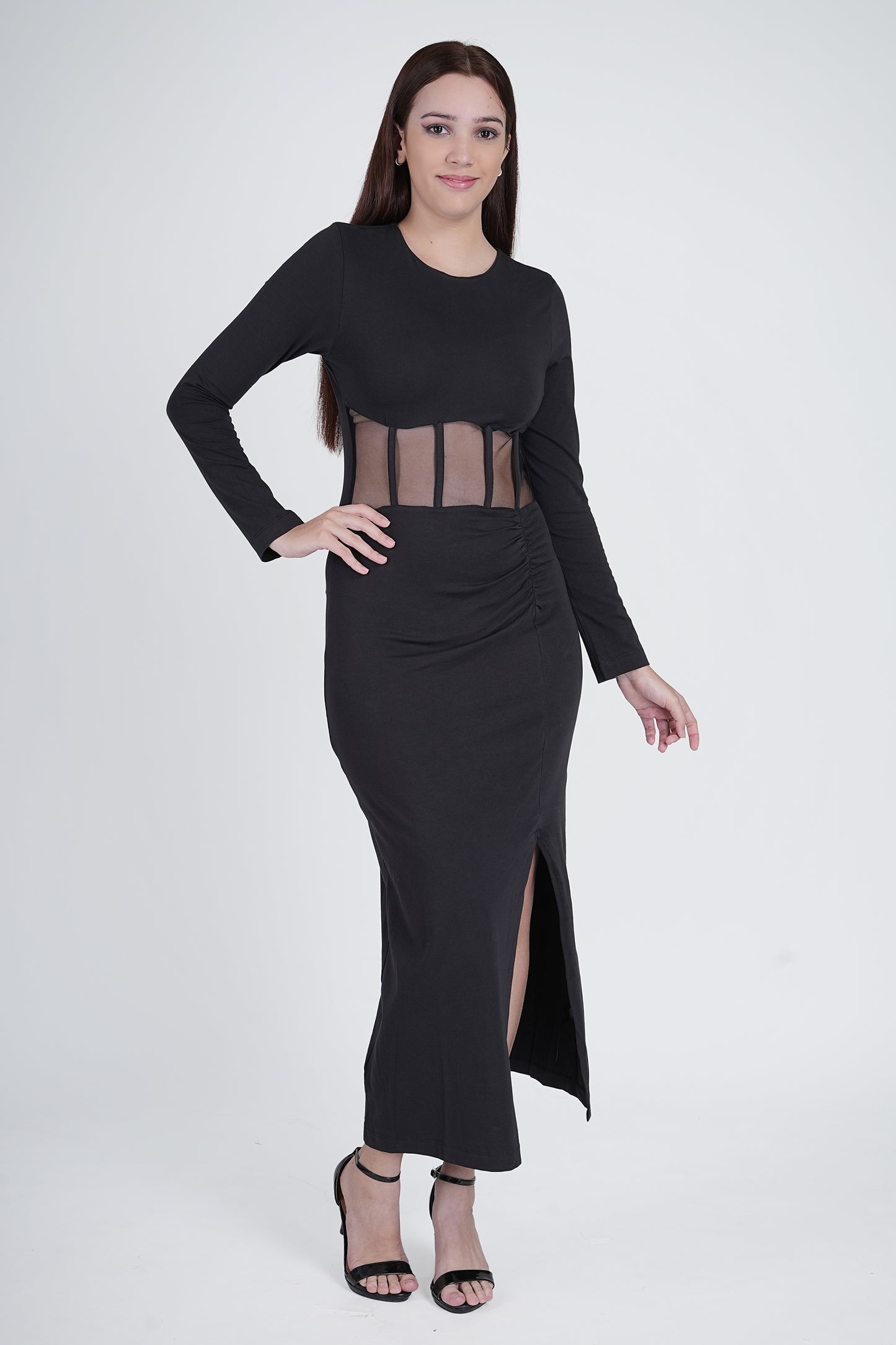 Flawless  Bodycon Corset Dress - Black color Being Flawless