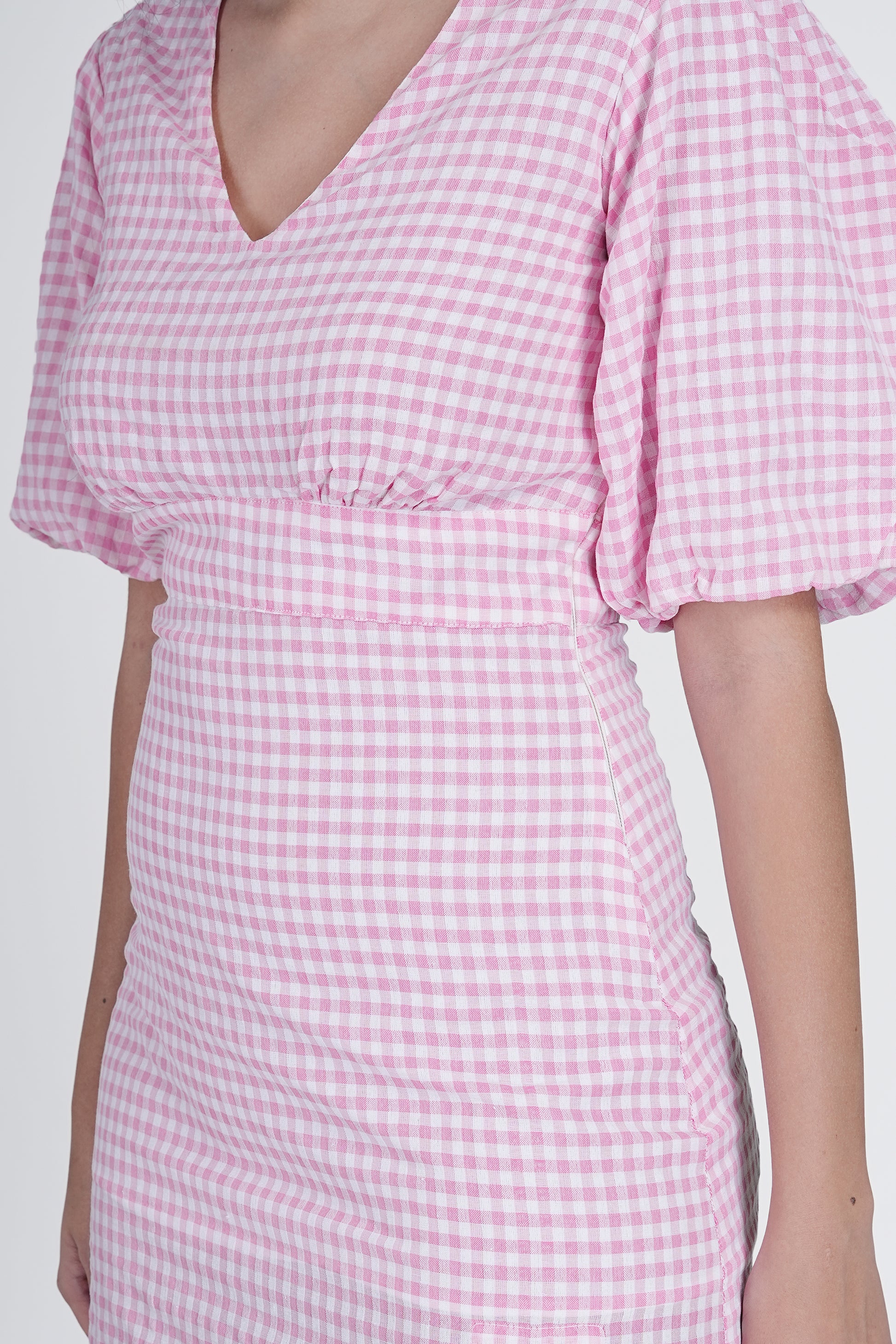 A-Line Pink Dress - Cotton Voil, Casual & Party Wear Being Flawless