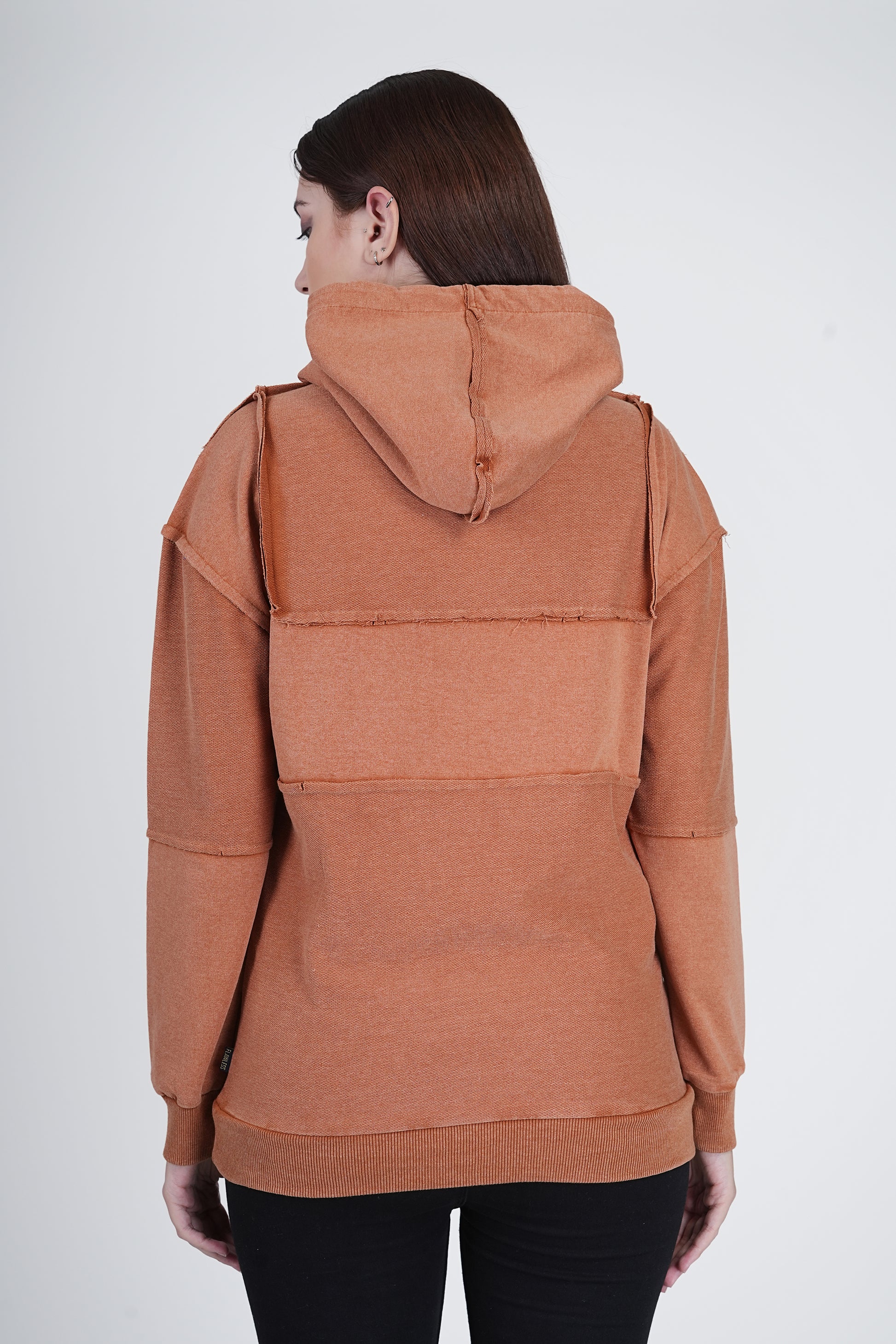 Brown Solid Sweatshirt for Women Being Flawless