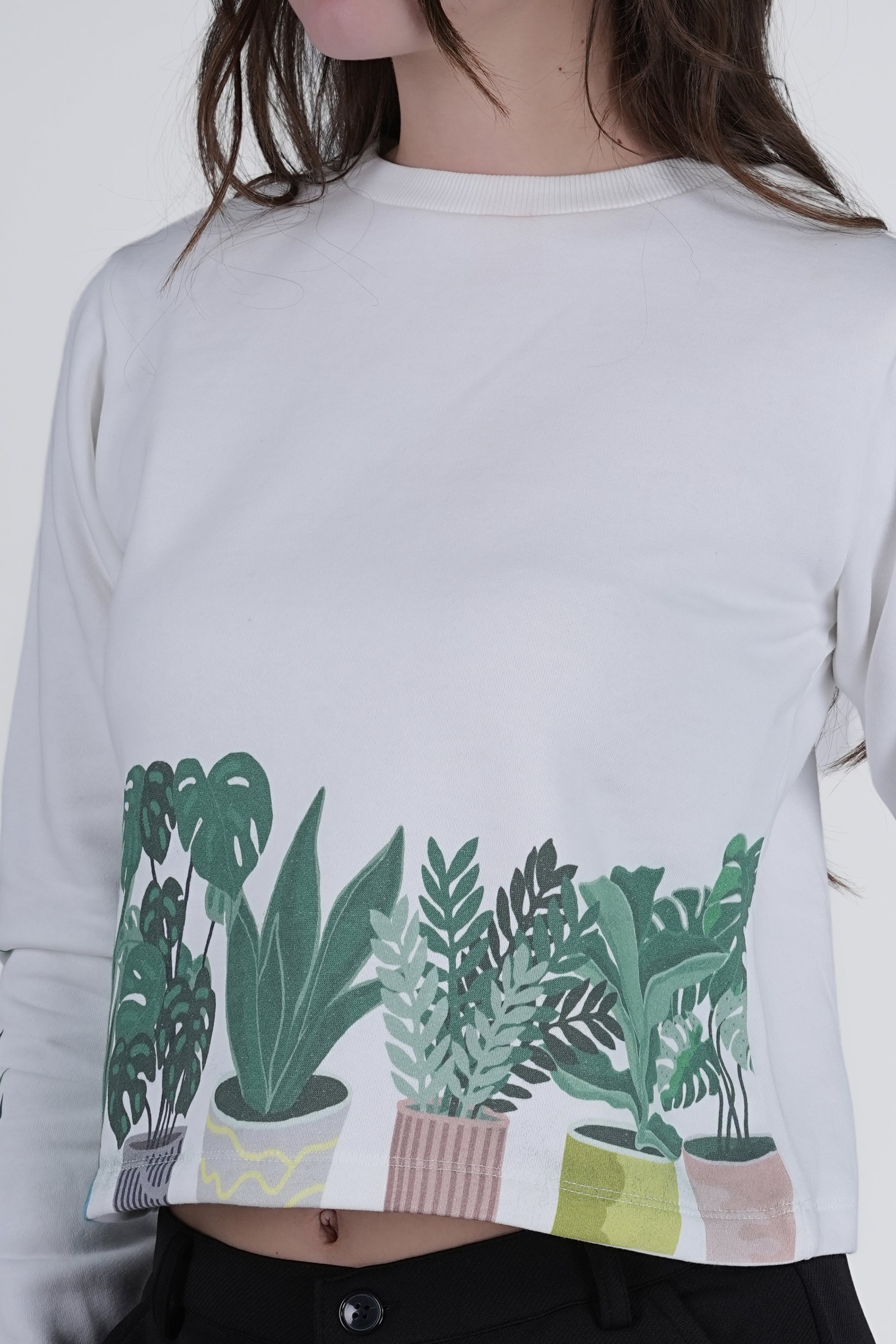 Flawless Women White Printed Sweatshirt | PLANTMANIA Being Flawless