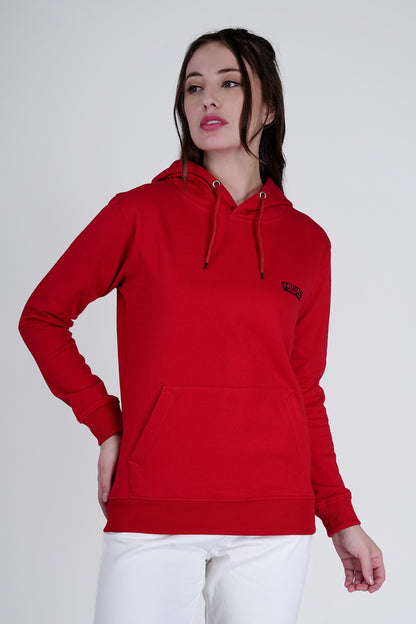 Flawless Women's Red Solid Hoodie Being Flawless