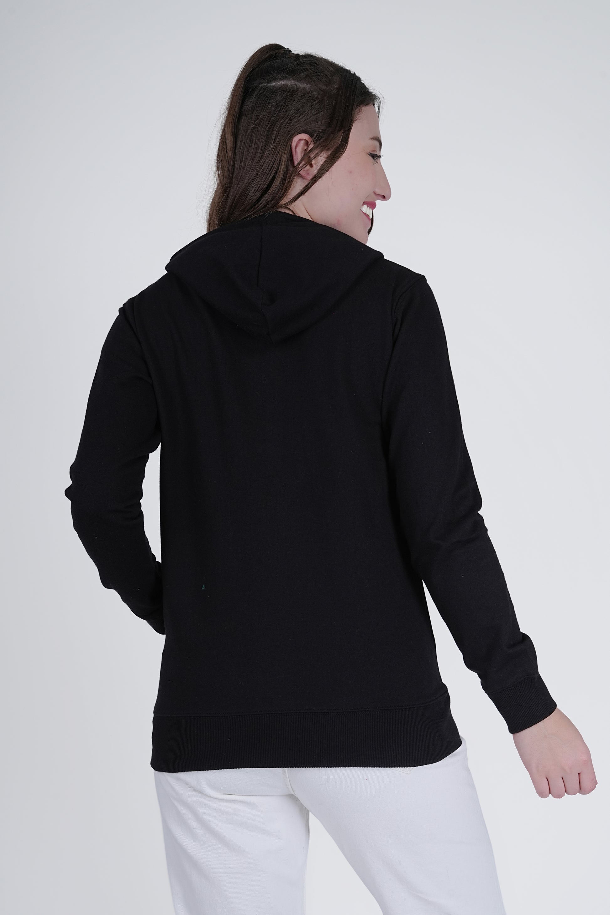 Flawless Women's Black Solid Hoodie Being Flawless