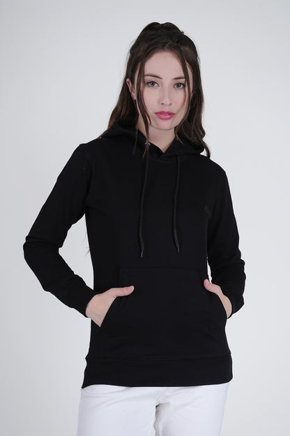 Flawless Women's Black Solid Hoodie Being Flawless