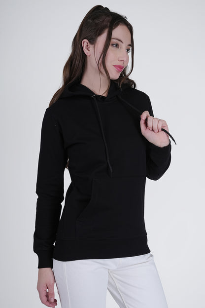 Flawless Women's Black Solid Hoodie Being Flawless