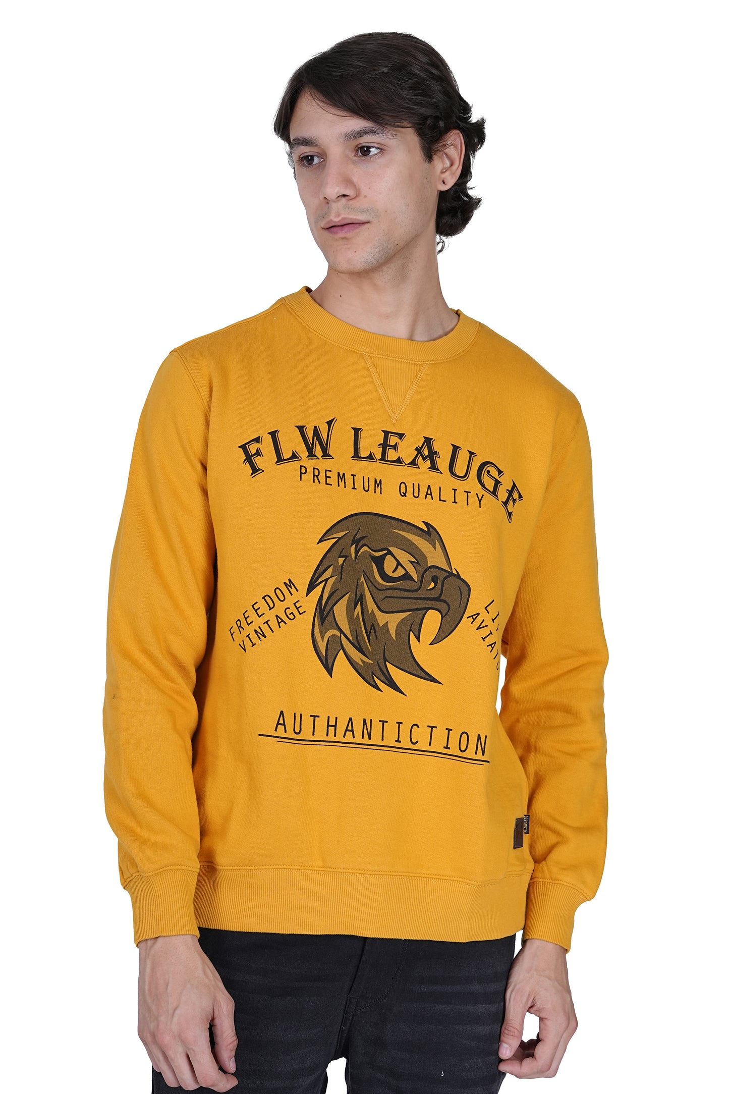 Flawless Men's Supreme Mustard Sweatshirt Being Flawless