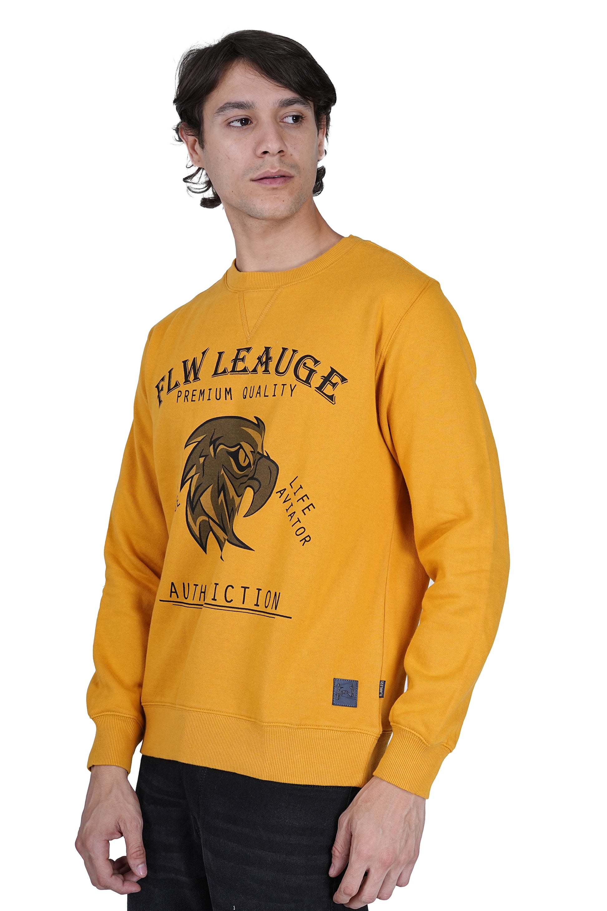 Flawless Men's Supreme Mustard Sweatshirt Being Flawless