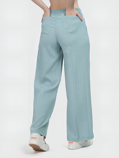 Mint  Colour | Women Formal Trousers Regular Fit Being Flawless