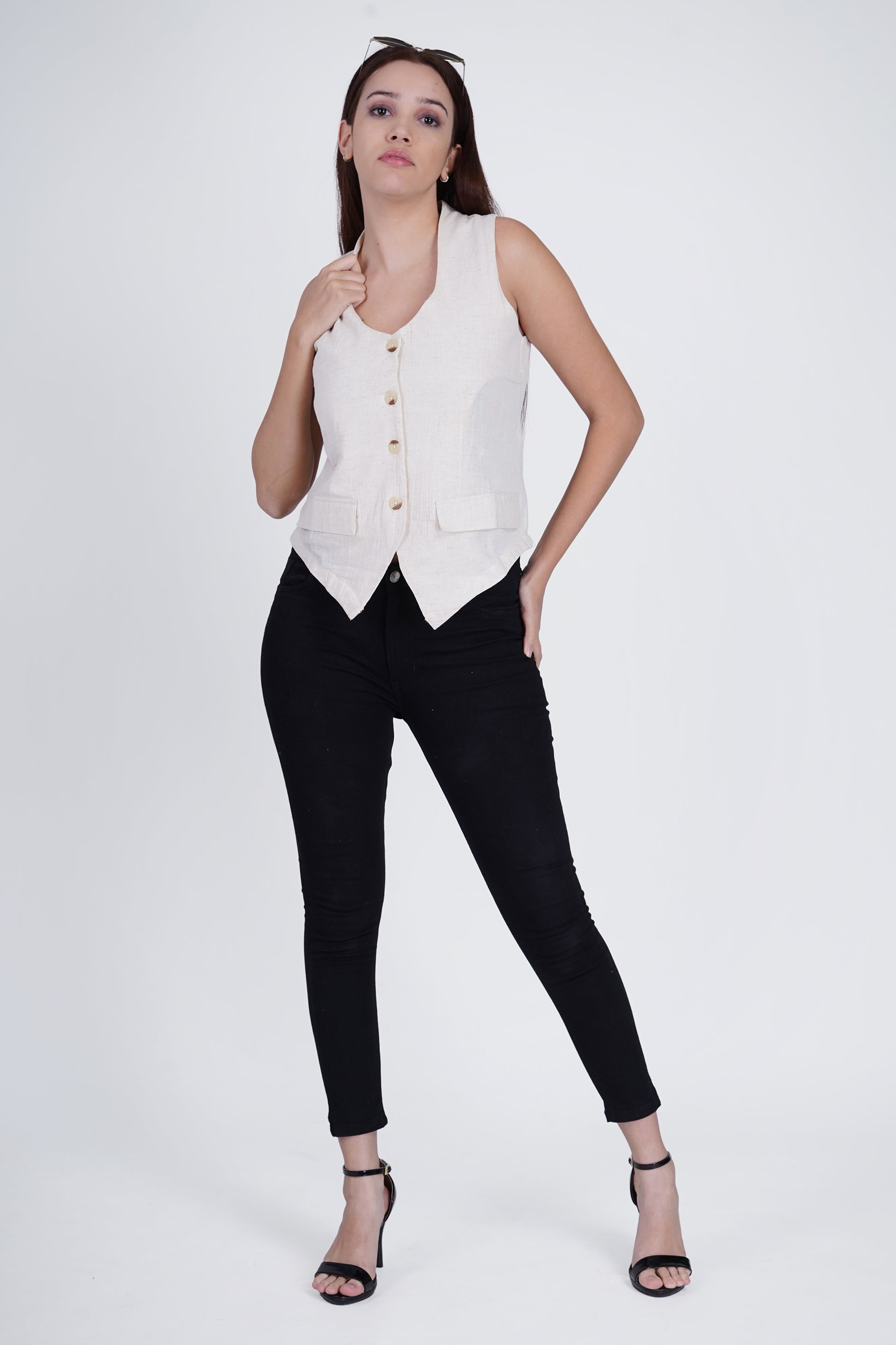 Flawless Cotton Waistcoat for Women - Stylish and Comfortable Being Flawless