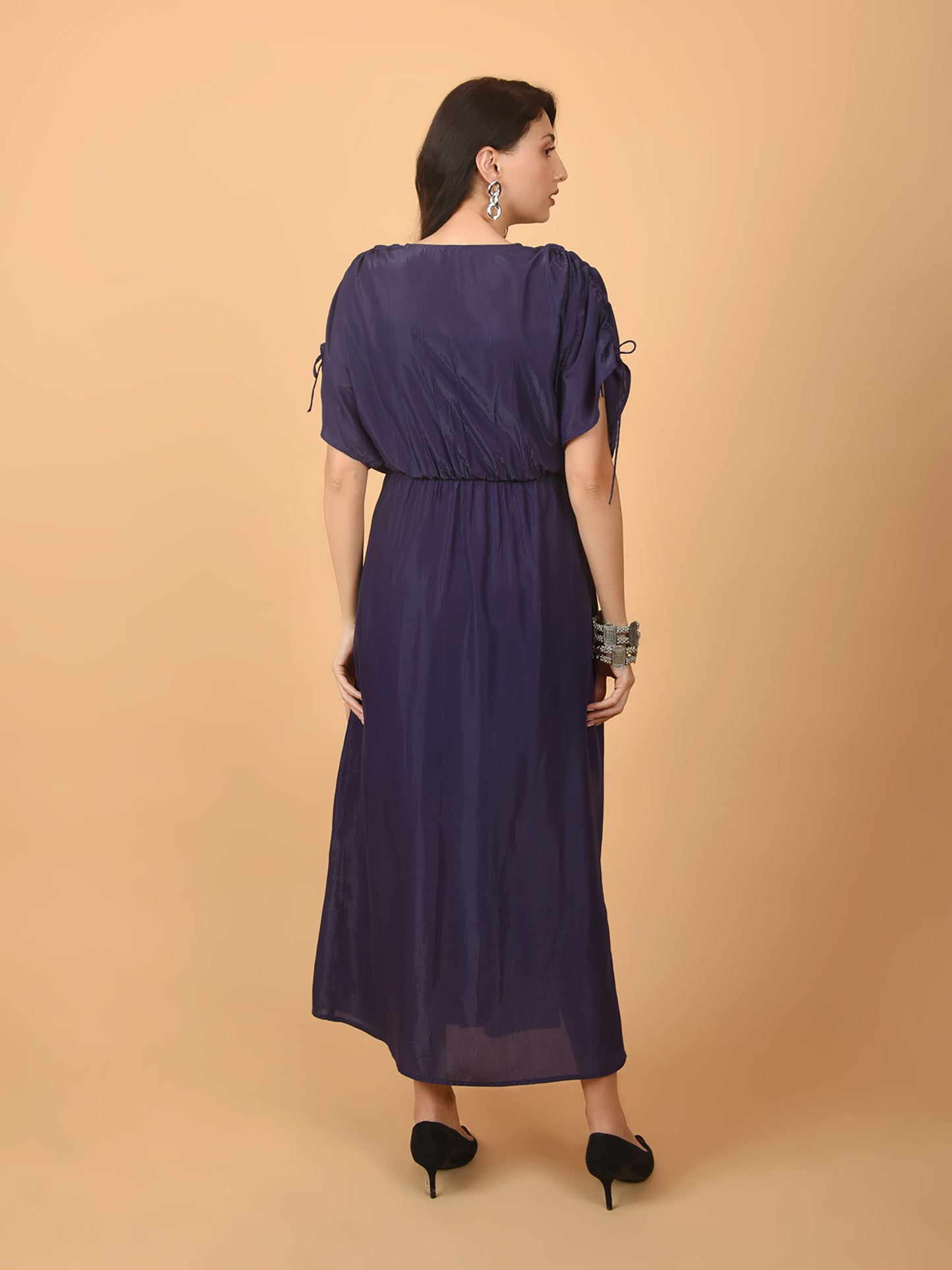 Flawless Women Solid Purple Dress | BEKKY Being Flawless