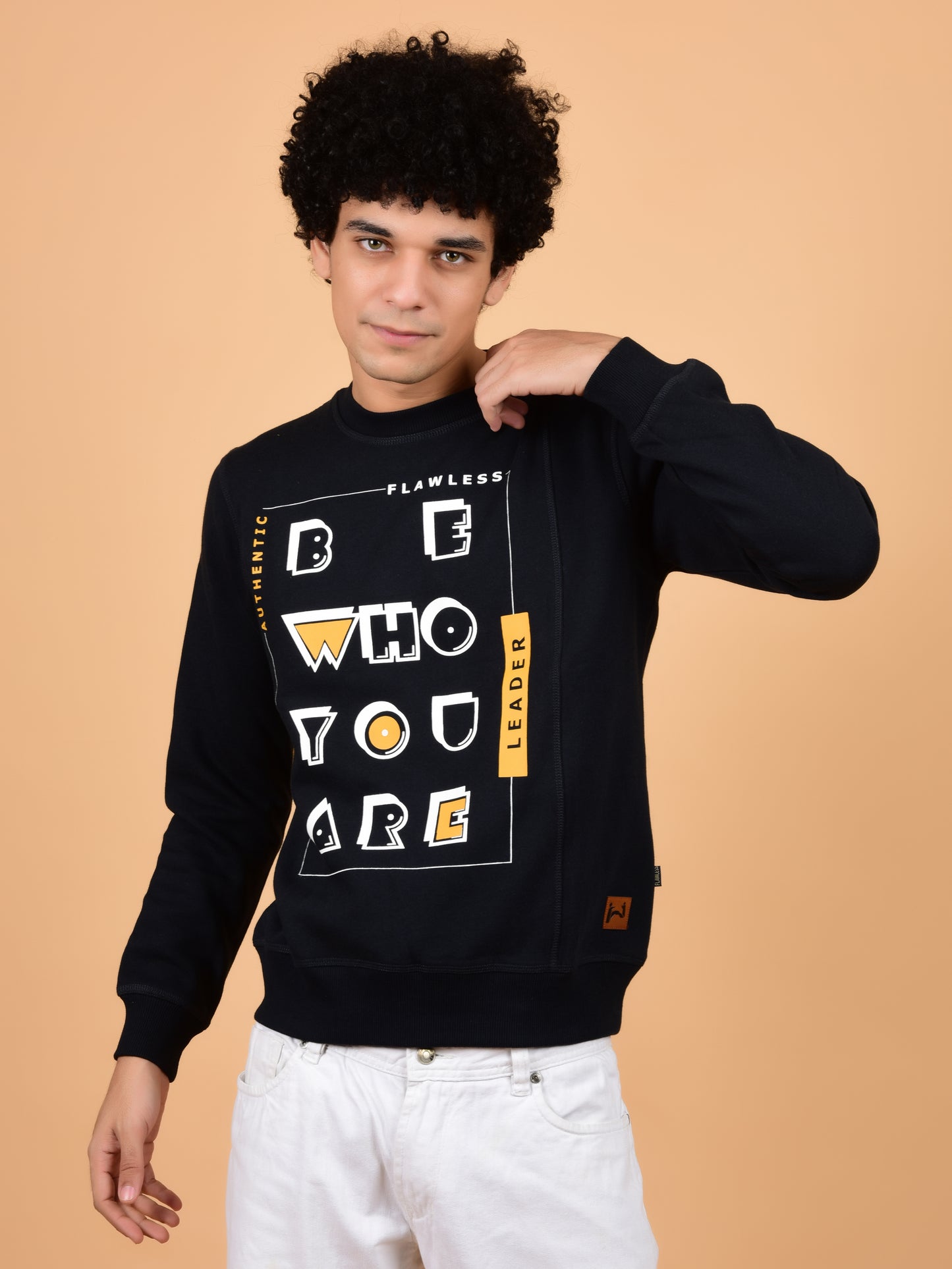Flawless Men Typography Swag Sweatshirt Being Flawless