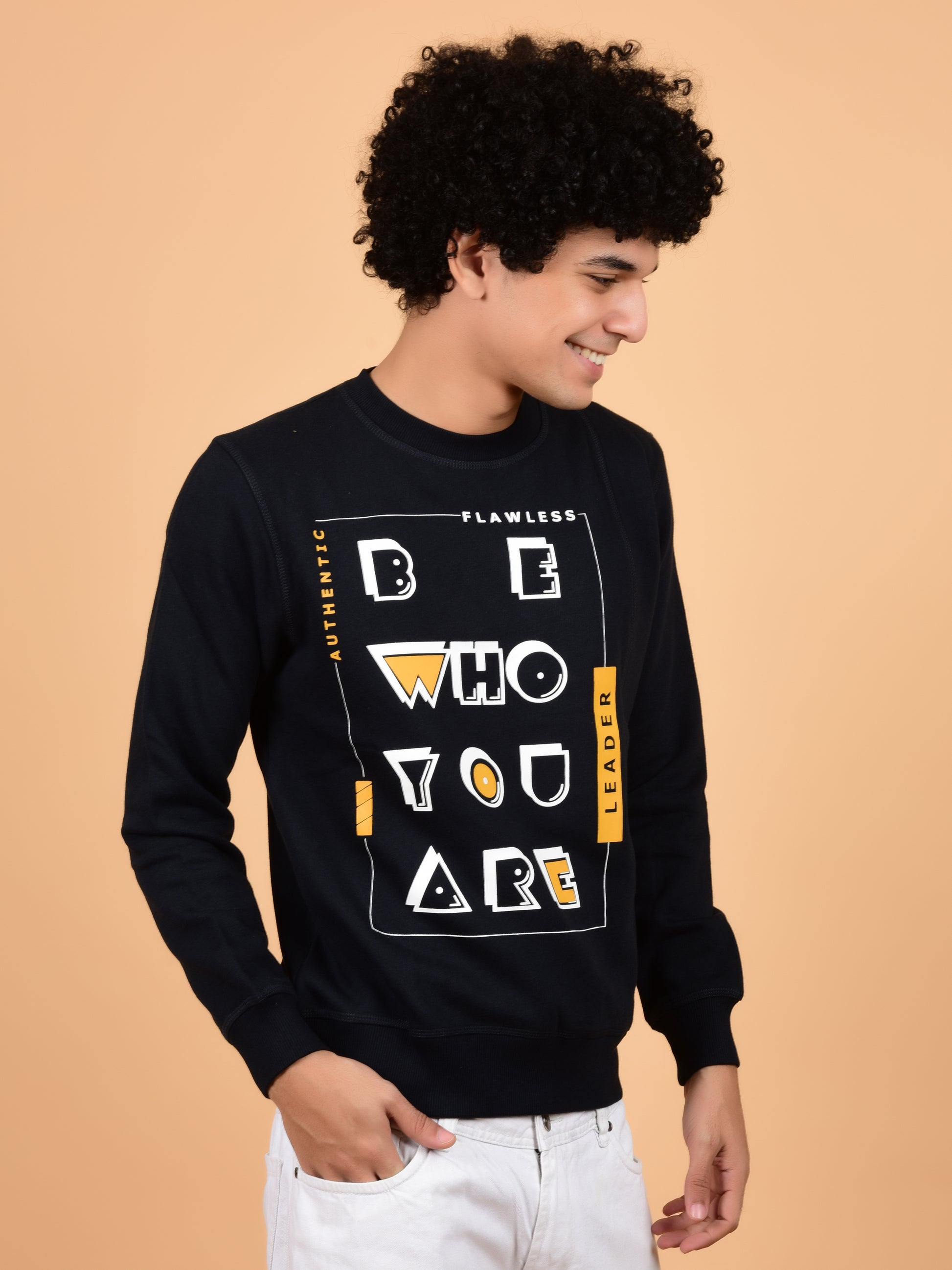 Flawless Men Typography Swag Sweatshirt Being Flawless