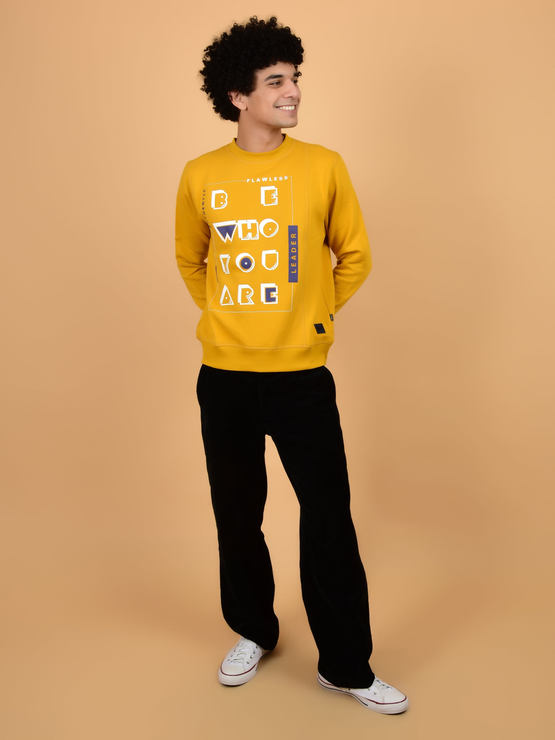Flawless Men Typographic Swag Sweatshirt Being Flawless