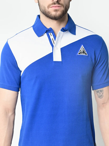 Flawless Men Organic Polo Blue T-Shirt