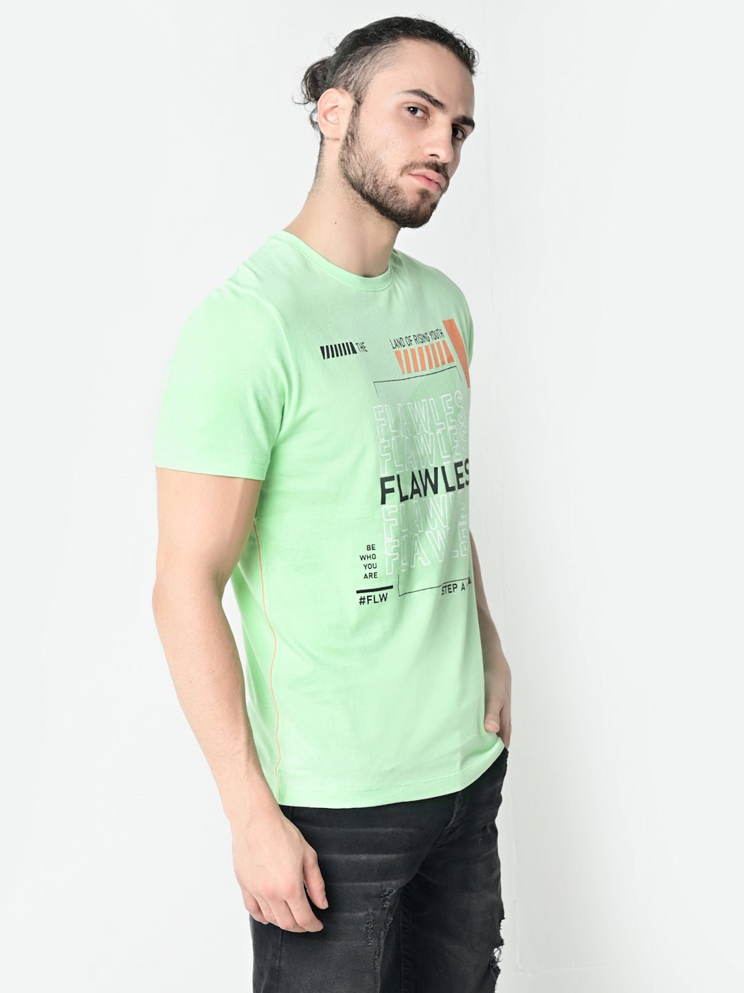 Flawless Men Light Green T-Shirt Being Flawless
