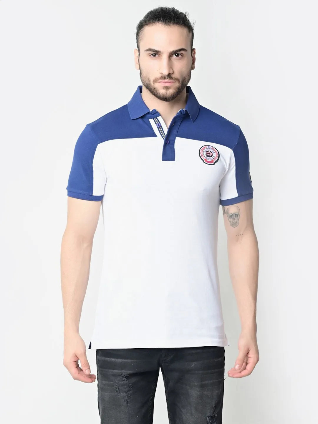 Flawless Men Supreme White Organic Polo T-Shirt Being Flawless