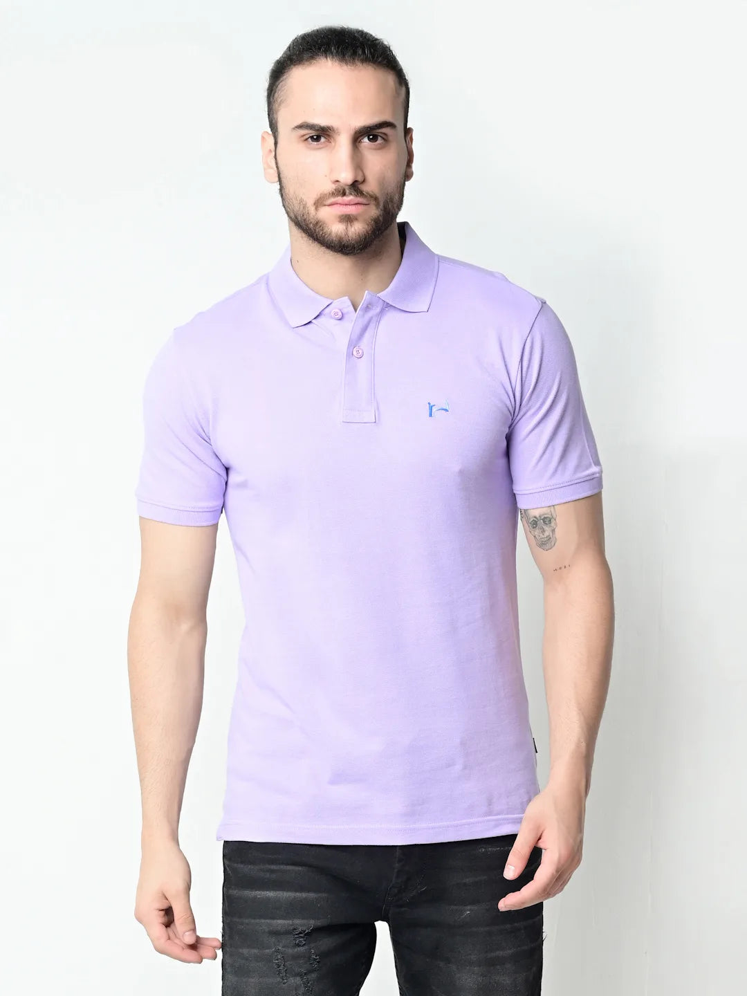 Flawless Men Mauvy Mauve Organic Polo T-Shirt Being Flawless