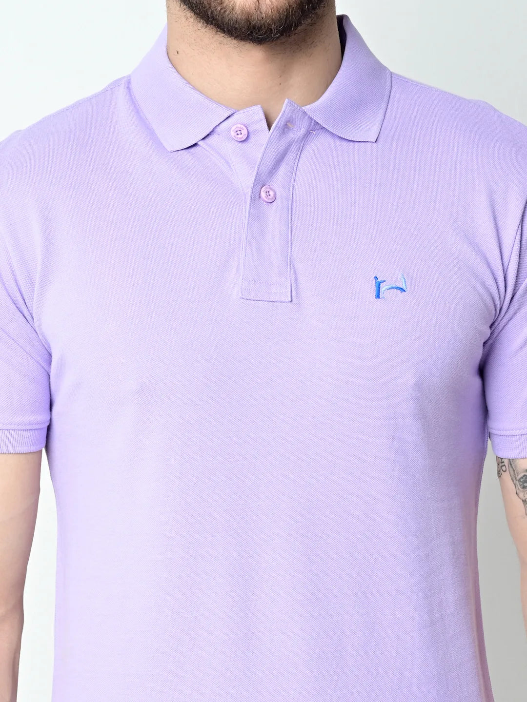 Flawless Men Mauvy Mauve Organic Polo T-Shirt Being Flawless