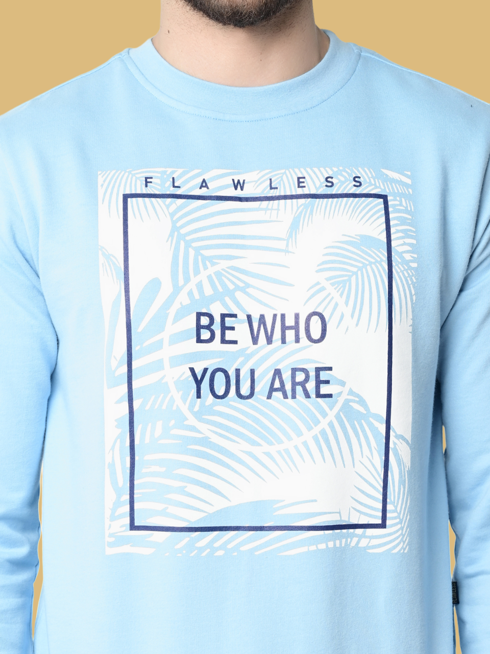 Flawless Men Sky Sleek Sweatshirt Being Flawless