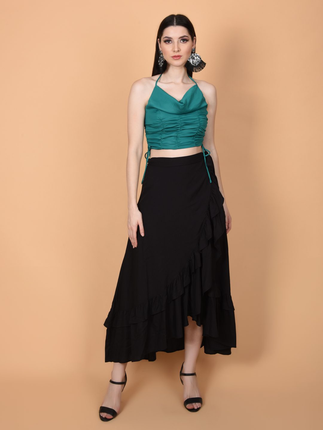 Flawless Women Green Crop Top  | RARA Being Flawless