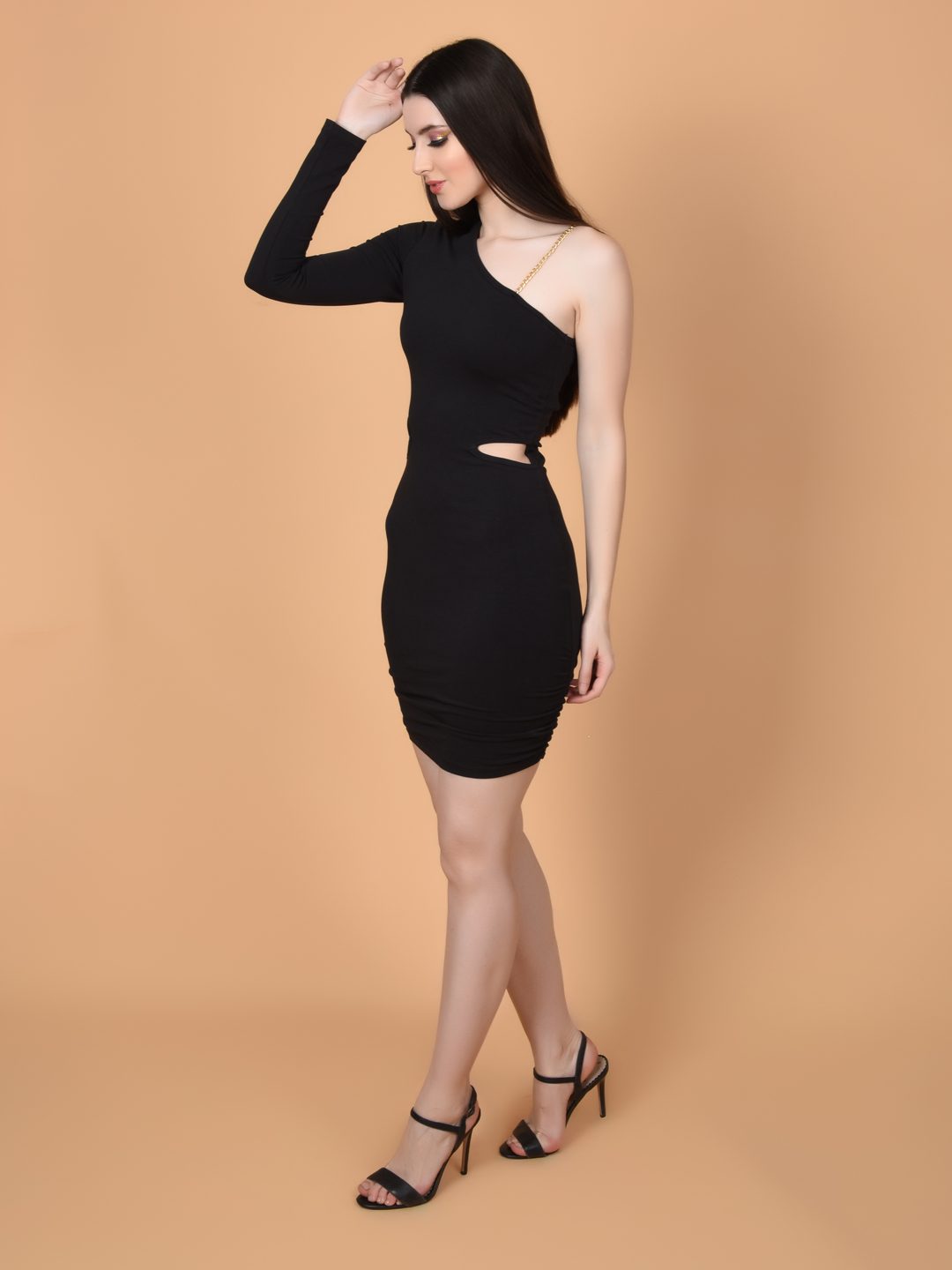 Flawless Women Solid Black Party Dress | BRITNY Being Flawless