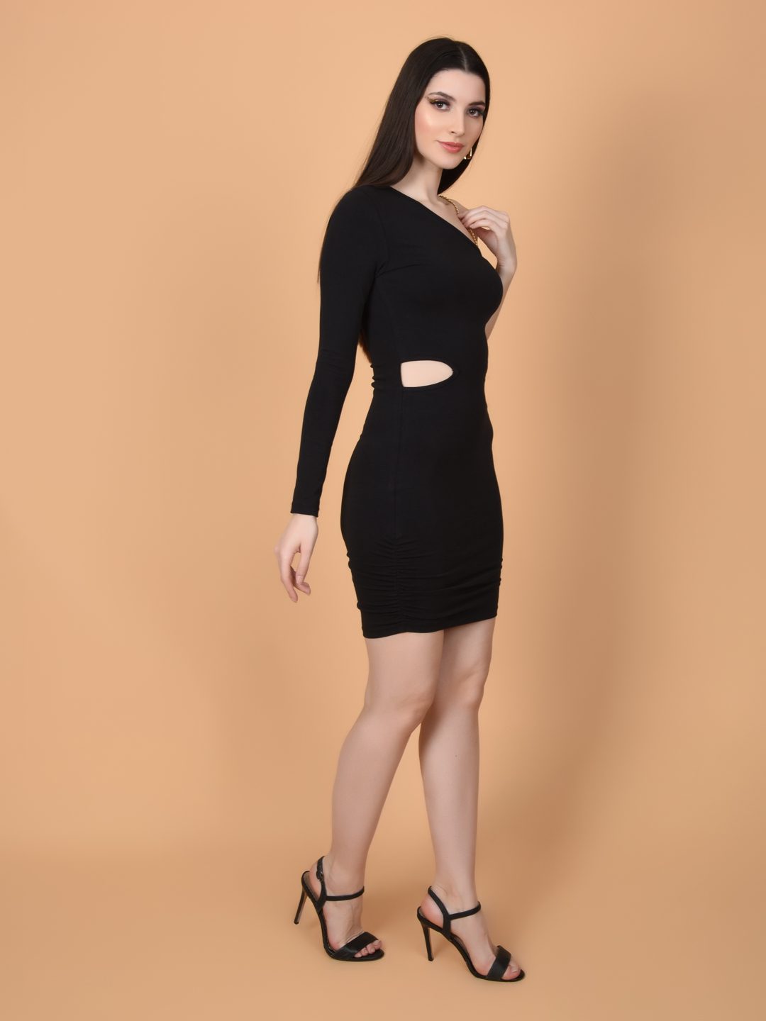 Flawless Women Solid Black Party Dress | BRITNY Being Flawless