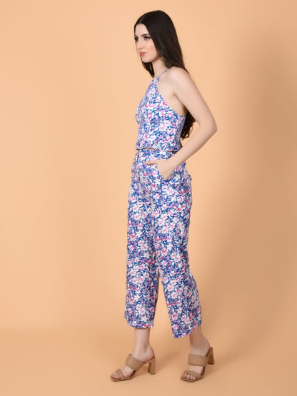 Flawless Blue Floral Women Co-Ord Set | HAILY