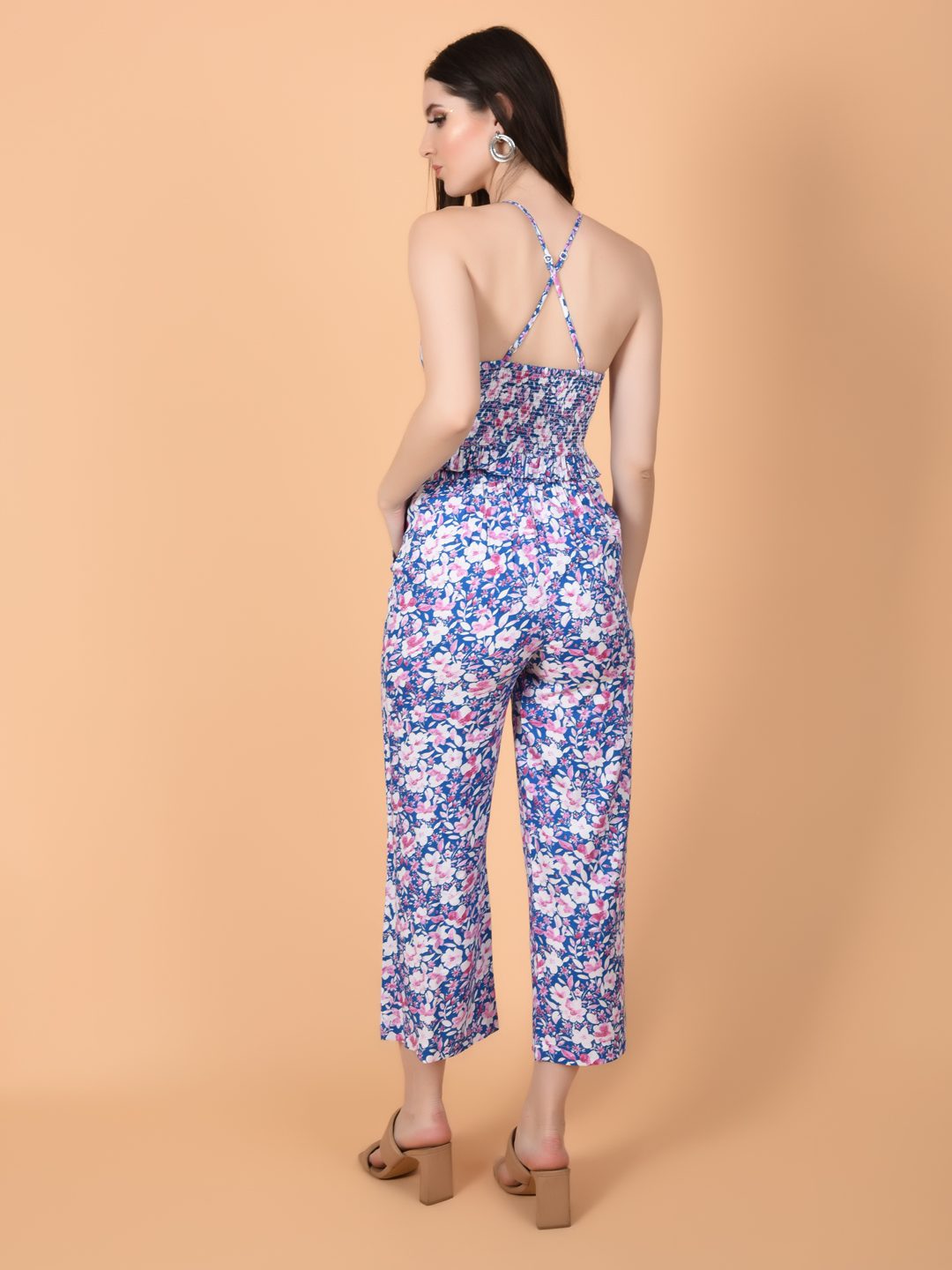 Flawless Blue Floral Women Co-Ord Set | HAILY Being Flawless