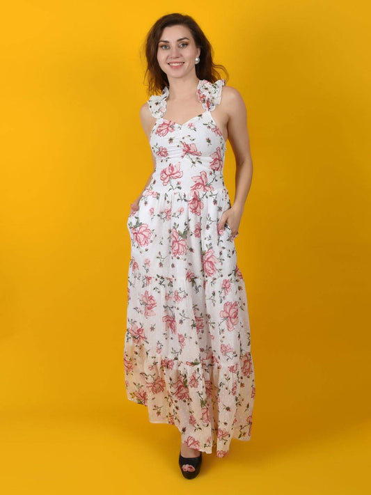 Flawless Women Floral Print Beach Maxi Dresses | BLOSSOM