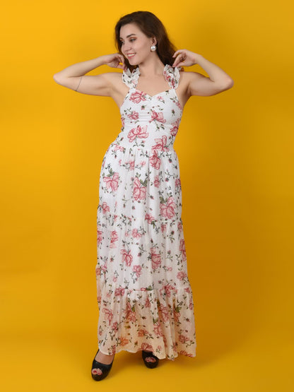 Flawless Women Floral Print Beach Maxi Dresses | BLOSSOM Being Flawless