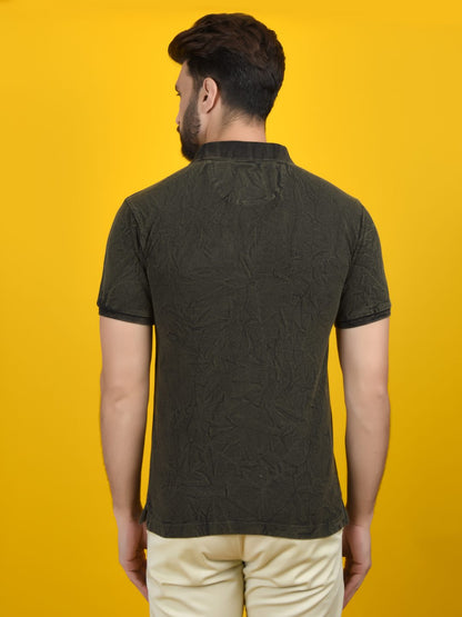 Flawless Forest Green Men Polo T-Shirt | FORESTNIGHT Being Flawless