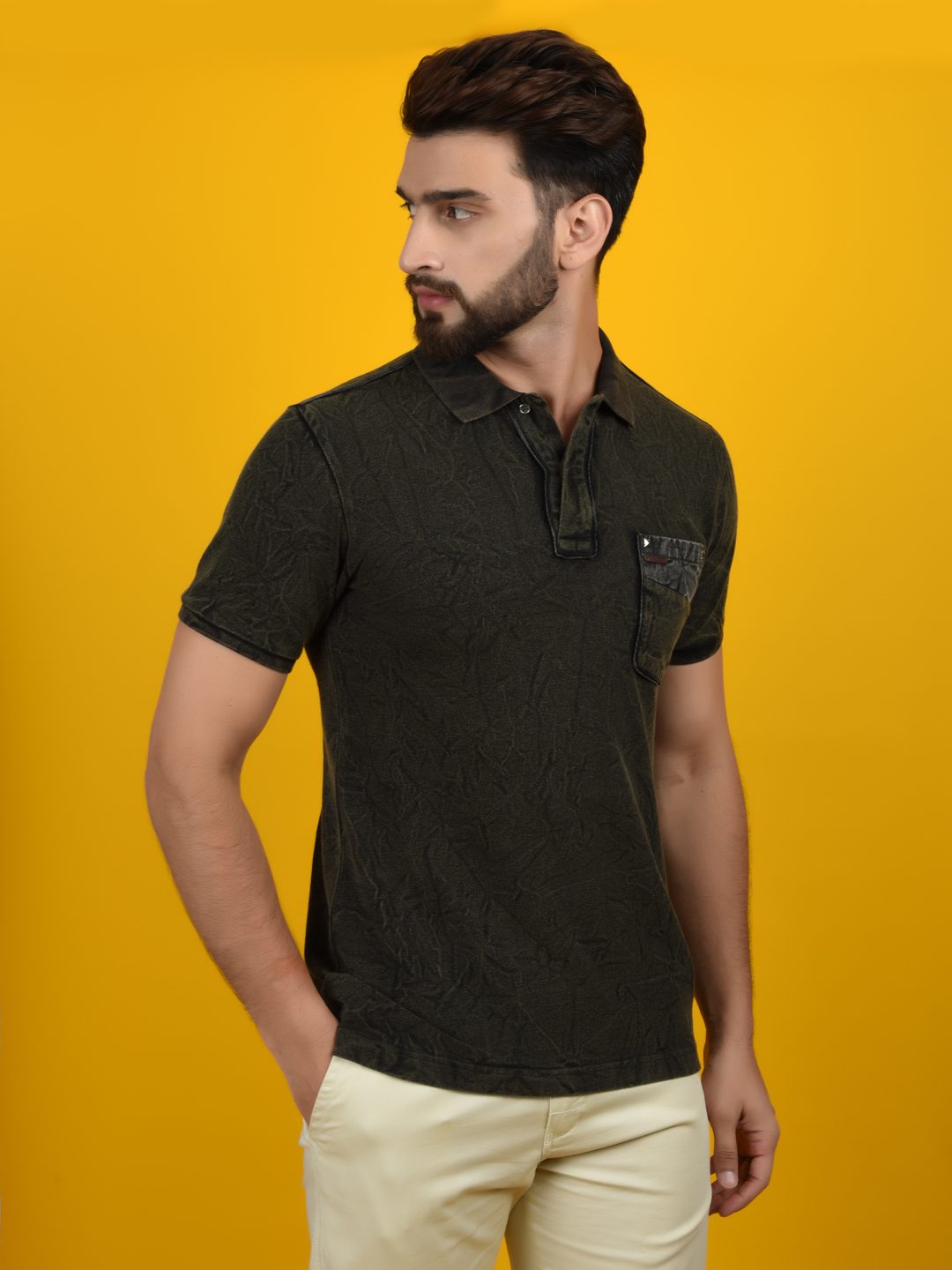Flawless Forest Green Men Polo T-Shirt | FORESTNIGHT