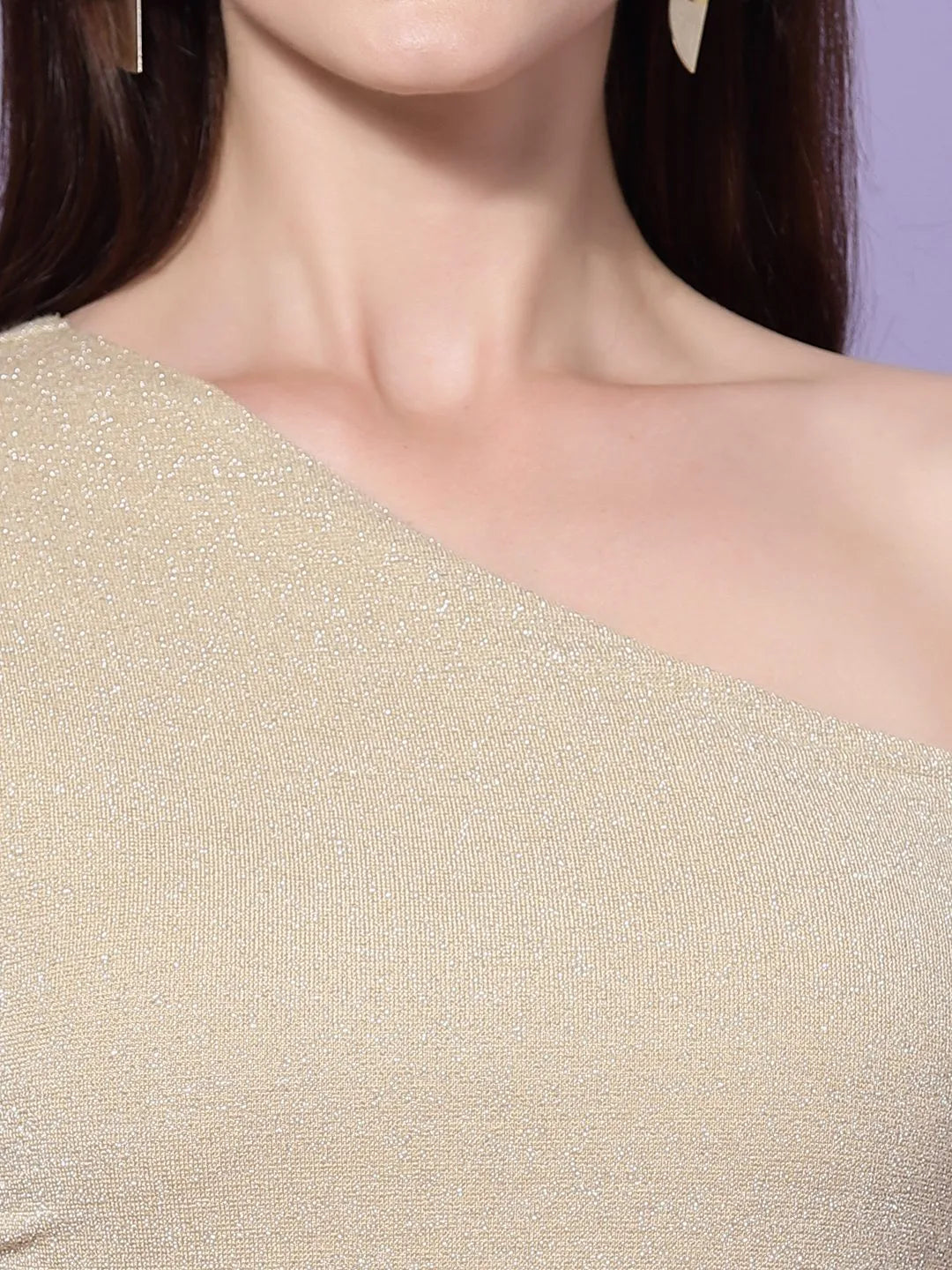 Flawless Women Drop Gold Dress | NIGHTOUT Being Flawless