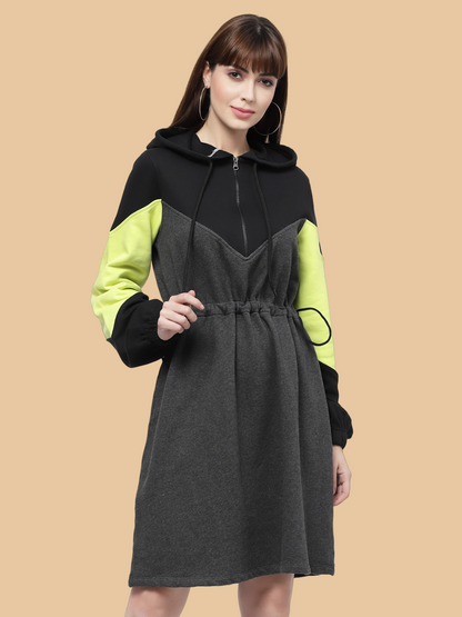 Flawless Neon and Black Sweatdress Slay Dress  | KRISTY Being Flawless