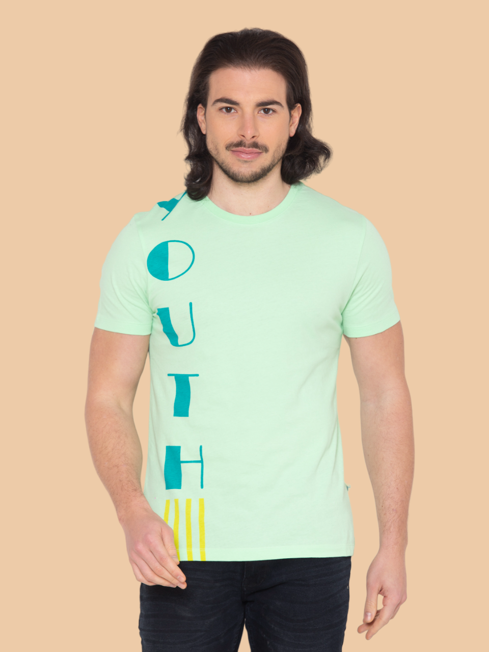 Flawless Men Cotton Green T-Shirt Being Flawless