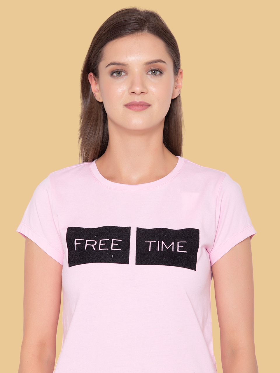 Flawless Cotton Free Pink T-Shirt Being Flawless