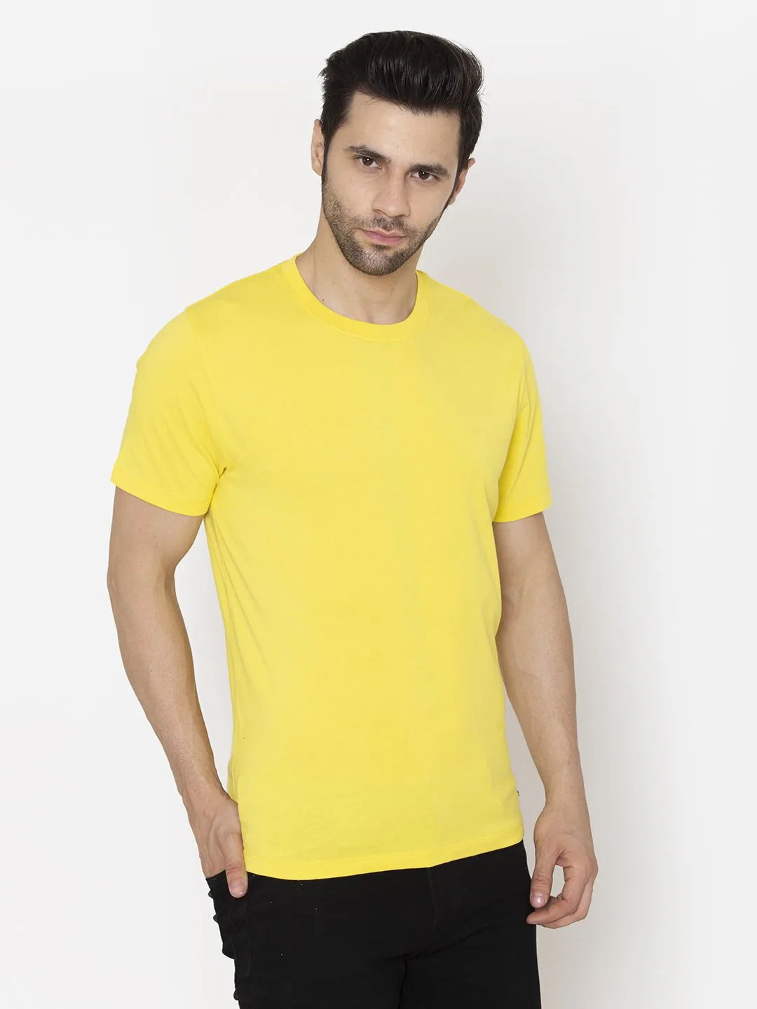 Flawless Men's Basic Yellow T-shirt Bright | MONDEY