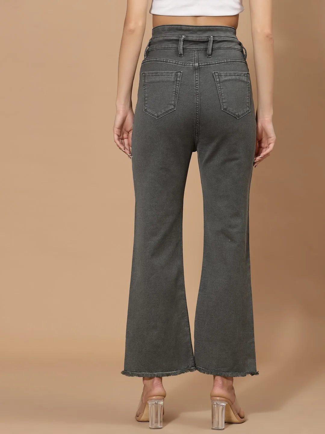 Flawless Women Olive Statement Depant Denim Being Flawless