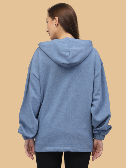 Flawless Women Zipped Blue Sweatshirt | IRISH Being Flawless